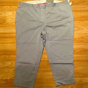 Talbots Perfect Crop High Waist Striped Pants size 24